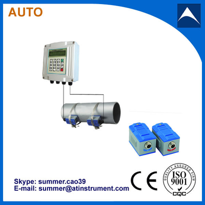 China Wall Mounted Clamp On Type Ultrasonic Flowmeter/Fixed Ultrasonic Flow Meter with reasonabl supplier